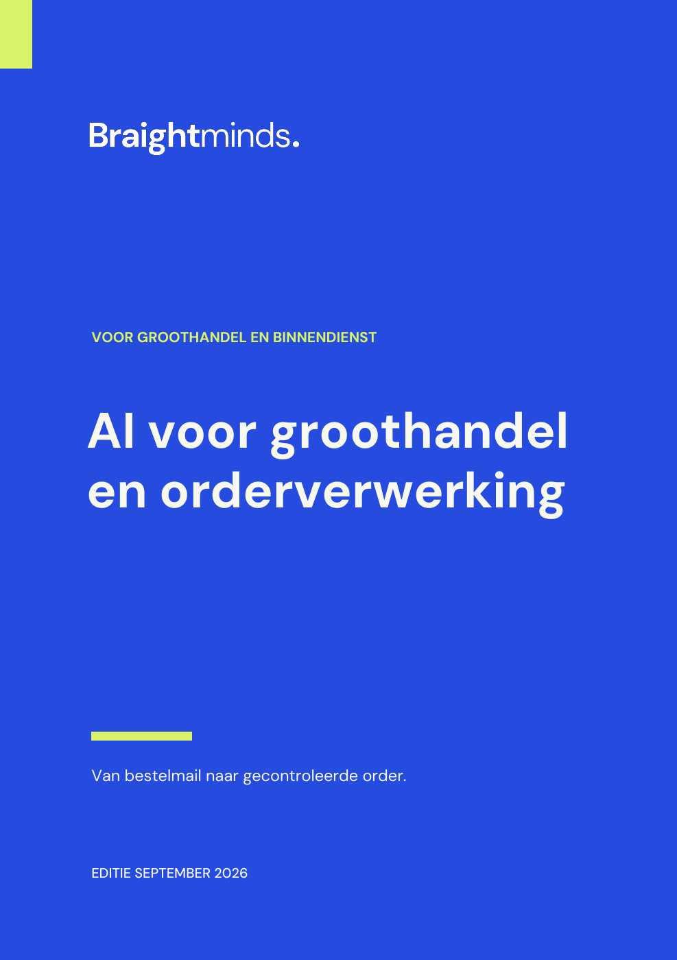 Omslag AI voor groothandel en orderverwerking
